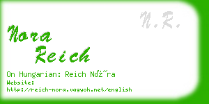 nora reich business card
